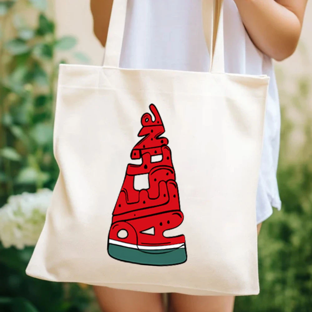 Stand with Love and Peace College Tote Bags Funny This Is Not A Watermelon borse A tracolla femminili eleganti da donna di grandi dimensioni