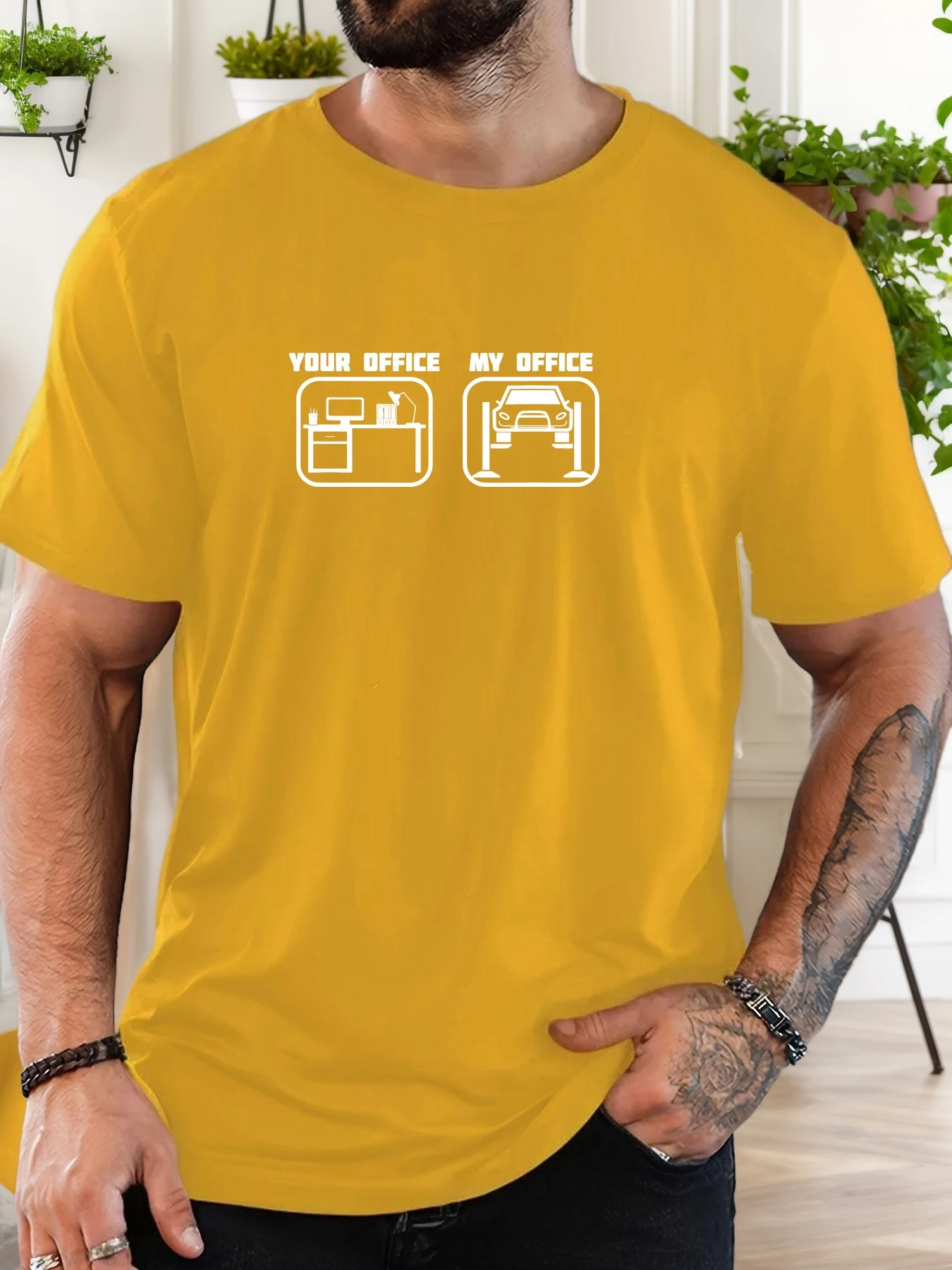 Men's T-Shirt 100% Cotton Summer Casual Soft Creative Letter Print Round Neck Breathable Short Sleeve T-Shirts 2025 New Tees