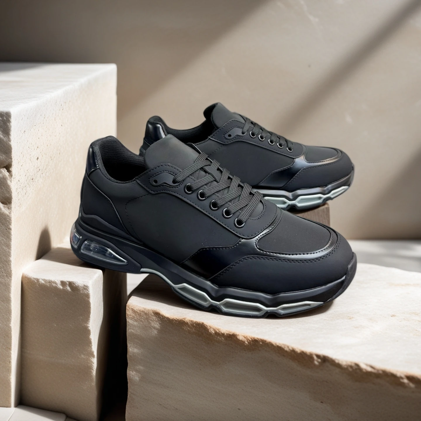 

Luxury Brand Casual Sneakers Handmade Men's Shoes Air Cushion Sole Top Grain Cow Leather Running Hiking Sport Shoes Holiday Gift