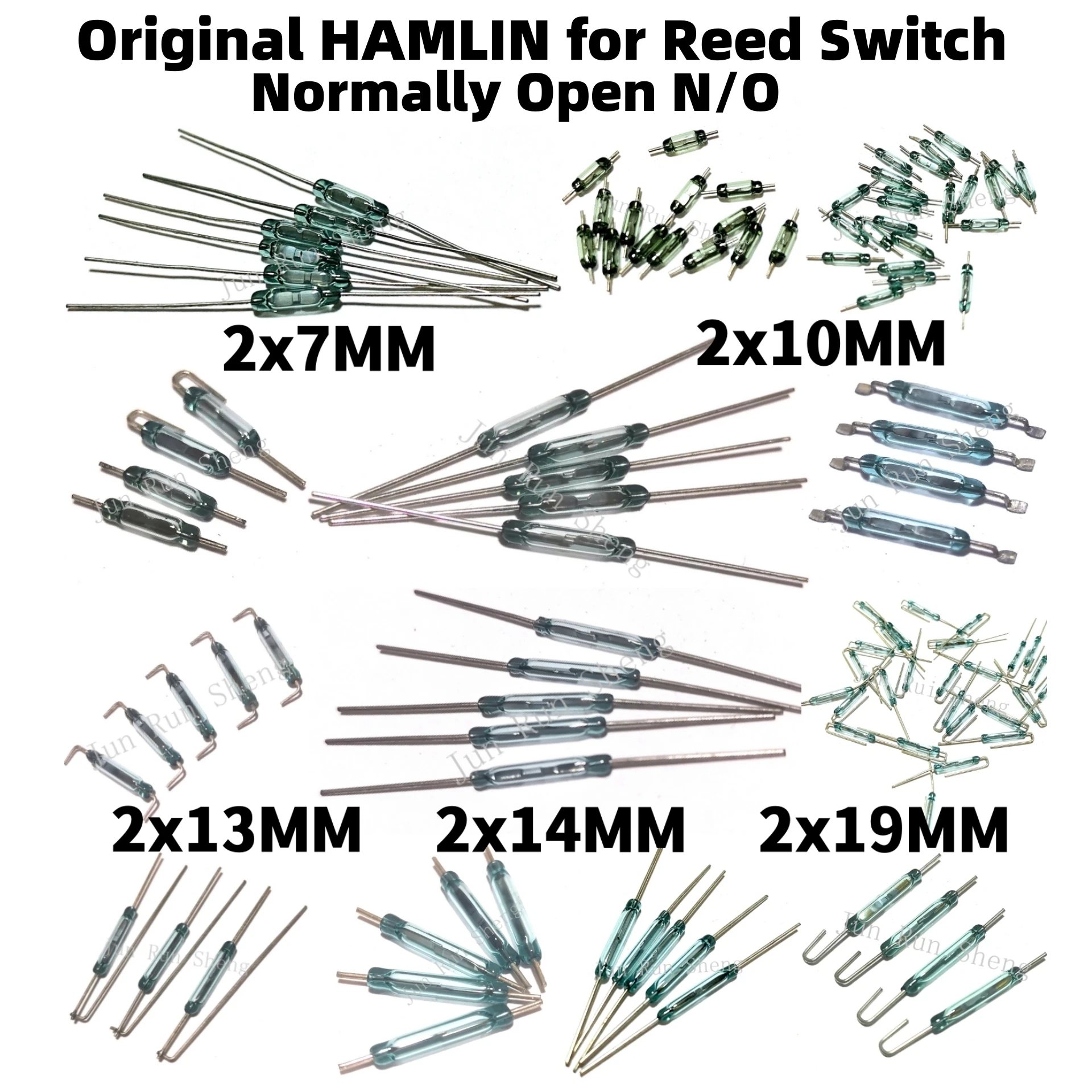 50PCS Original HAMLIN Reed Switch Magnetic Normally Open NO 2*7mm 10mm 13mm 14mm 19mm Reed contact Induction Sensor for arduino