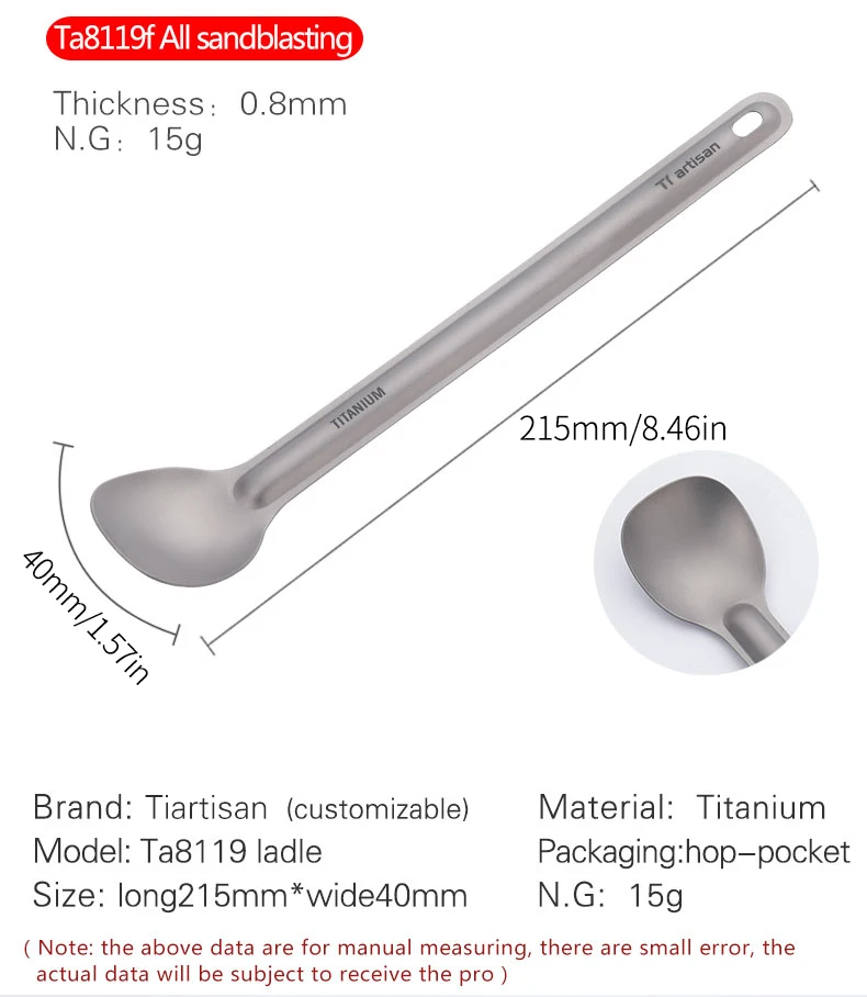 Tiartisan Titan-Göffel mit langem Griff, Besteck, ultraleichtes Geschirr im Freien, tragbares Geschirr, Campingausrüstung – Detail 5