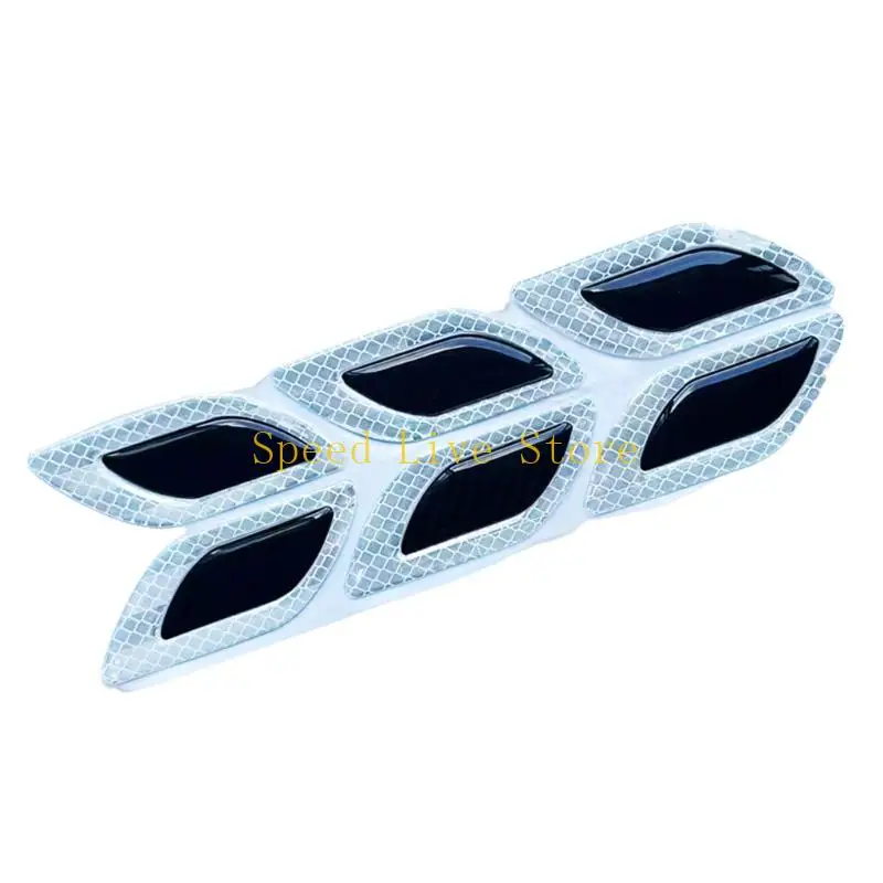 547C Handmade 3D Epoxy Resin Stickers with Strong Adhesive Very Bright Reflective Tape 6pc for Auto Body Scratch Prevention