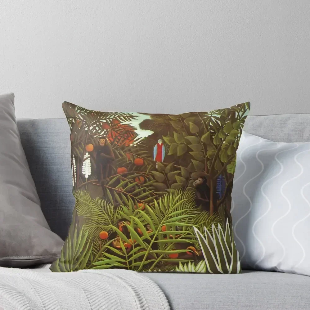 

Henri Rousseau Exotic landscape, 1908 Throw Pillow autumn pillowcase Custom Cushion Photo Cushion Cover Set pillow