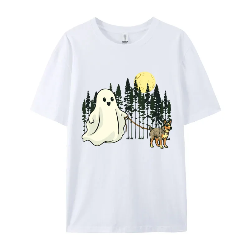 Australian Cattle Walking Ghost Hall Men T Shirts Gifts Print Brand T Shirt Casual Round Neck Plus Size Tops Tee Summer Clothes