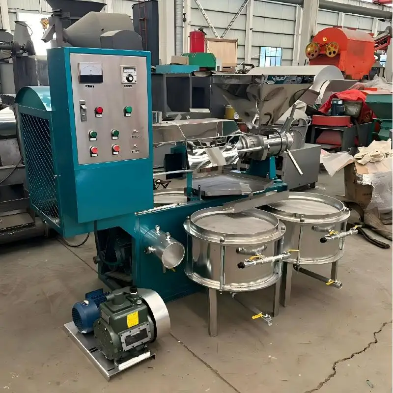 Screw Oil Press Machine Commercial Constant Temp Hot Press High Output for Soybean Coconut Custom Color