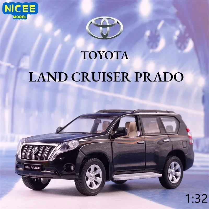 1:32 toyota land cruiser prado alta simulação diecast metal modelo de liga carro som luz puxar para trás coleção crianças brinquedo presente a177