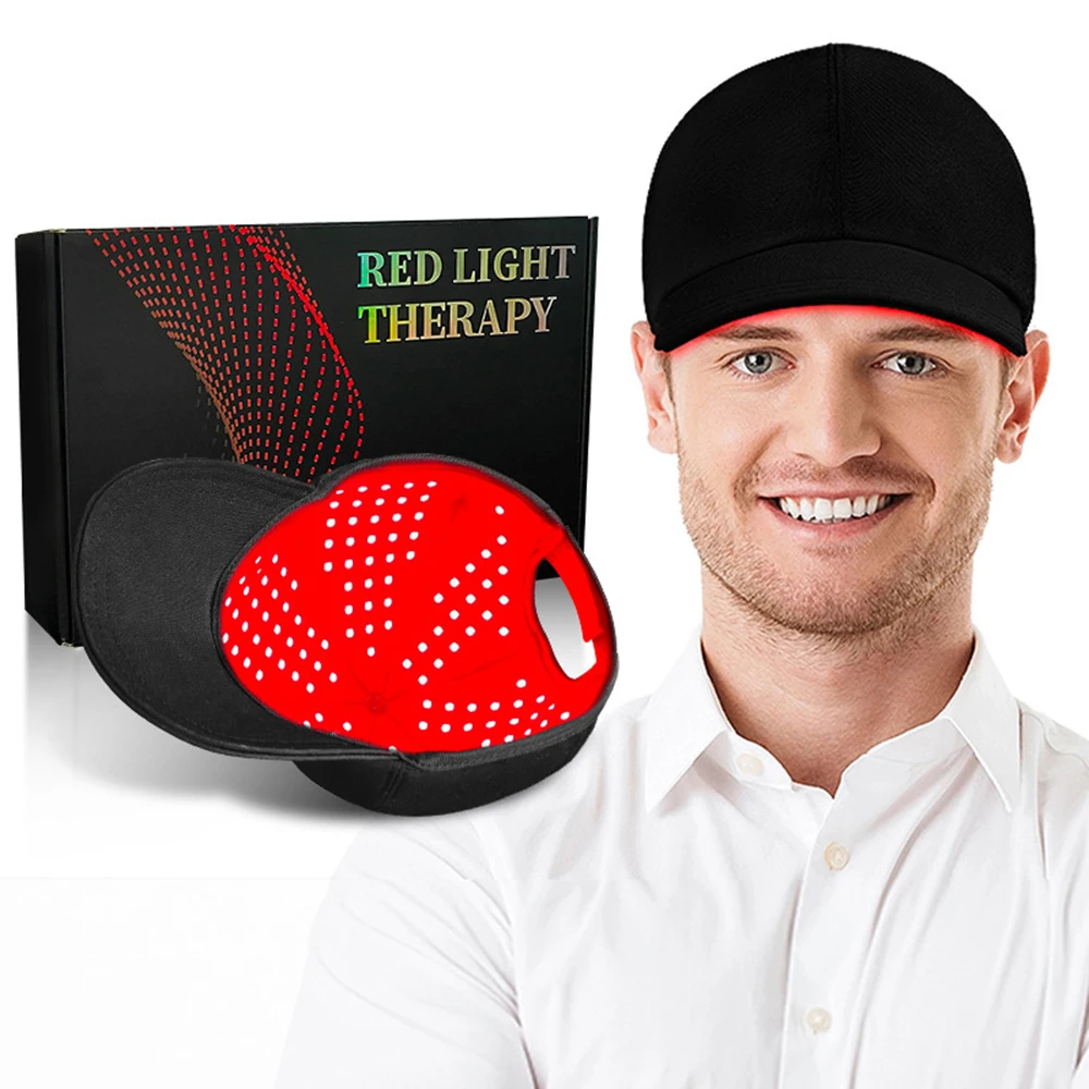 

180Pcs Infrared LEDs 660&850&940nm Red Light Therapy Hair Growth Cap for Hair Regrowth Anti Hair Loss Relax Scalp Hair Care Hat