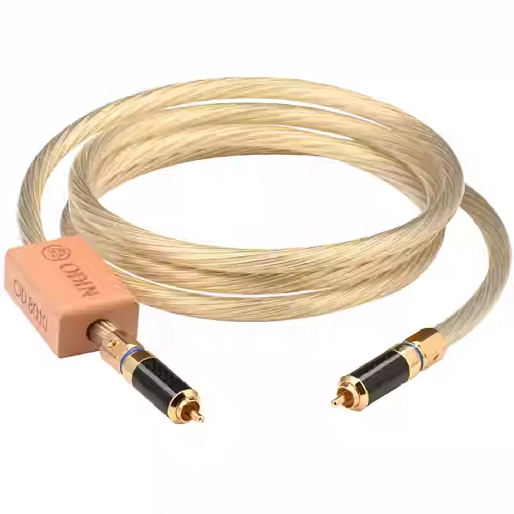 

Коаксиальный кабель Gold Odin RCA высокой чистоты OCC посеребренный позолоченный коаксиальный аудиокабель SPDIF RCA 75 Ом для усилителя сабвуфера