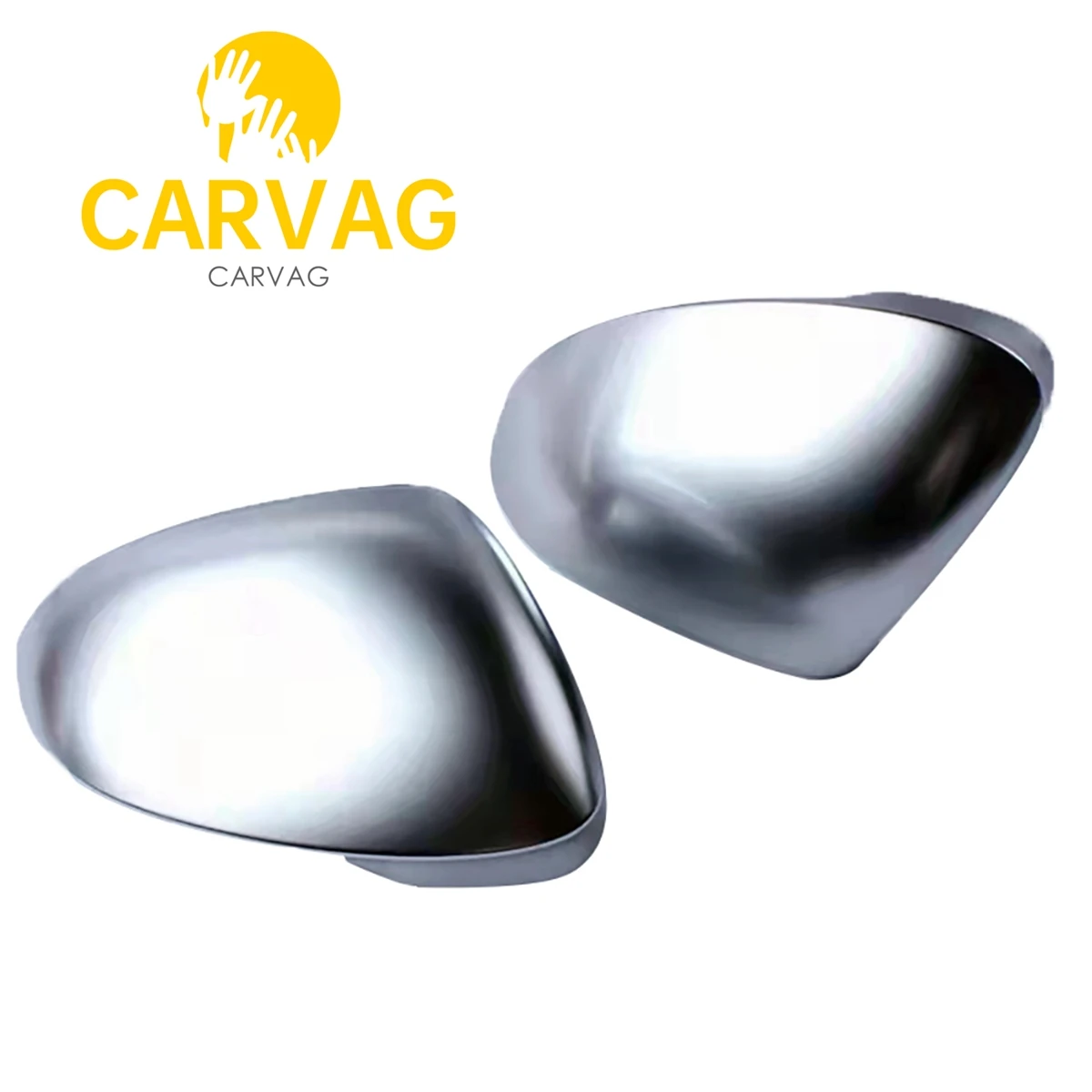 For Golf 8 Matt Silver Chrome Aluminum Satin Finish Mirror Case Rear View Mirror Cover Shell