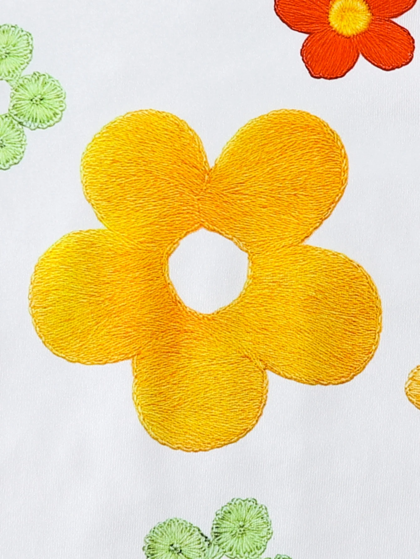 Blumendekorationsset für Kinder, frischer, lustiger Stil, langärmliges Oberteil mit 3D-Blumen-Schlaghose und Loch-Aufkleber-Design – Detail 6