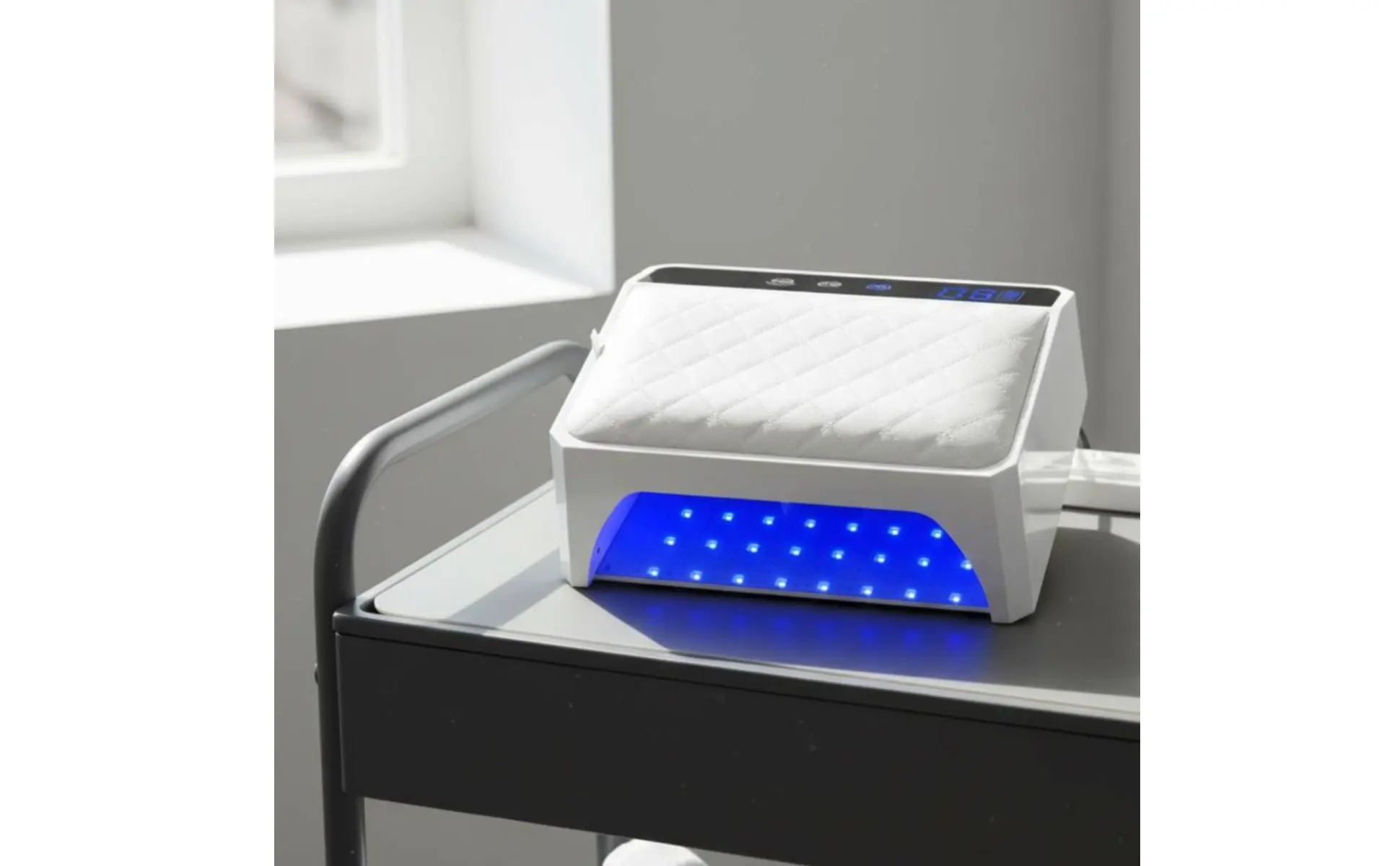 Illuminating Nail Curing Machine Large Space Battery-Powered Nail Lamp with Hand Rest Cosmetics Electronics 4 Timer Settings Illuminating Nail Curing Machine Large Space Battery-Powered Nail Lamp with Hand Rest Cosmetics Electronics 4 Timer Settings