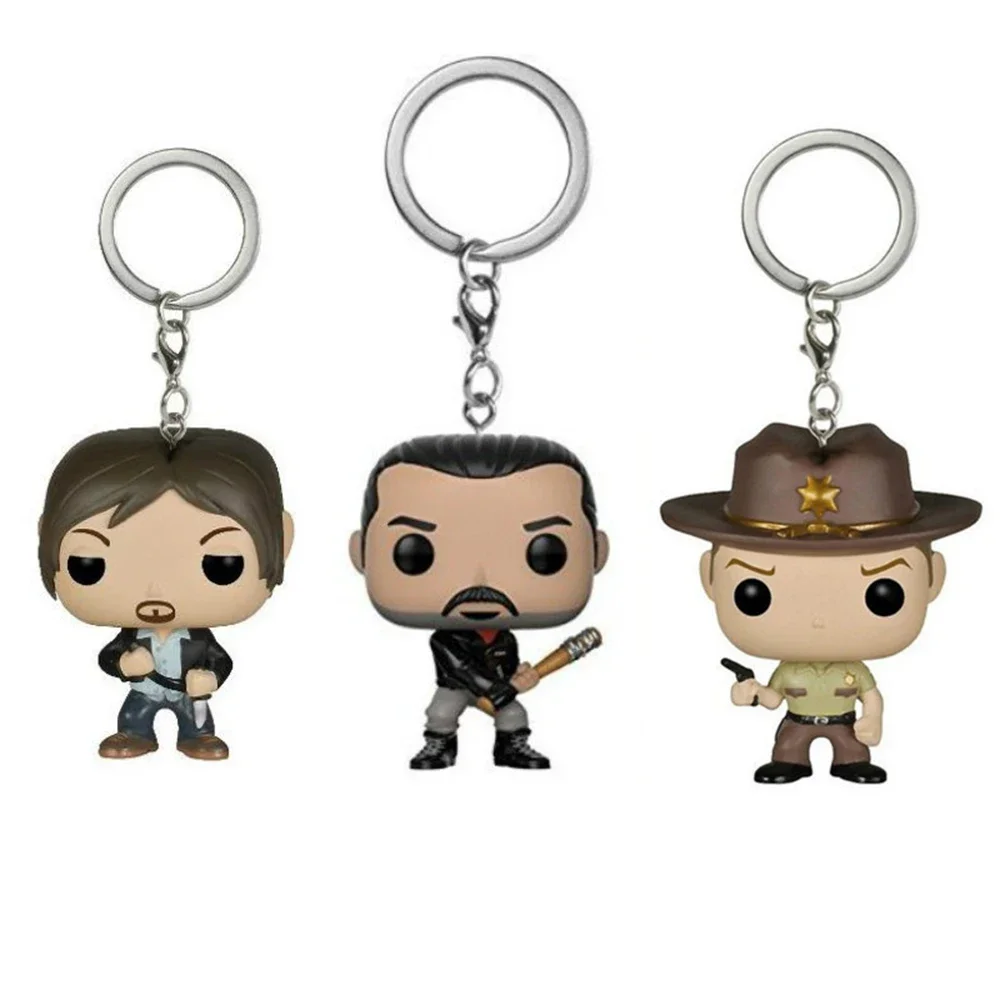 Figuras de Ação Walking Dead Negan, JASON VOORHEES de Friday The 13th, Brinquedos de Chaveiro Rick Grime Daryl Dixon, Presentes de Brinquedos