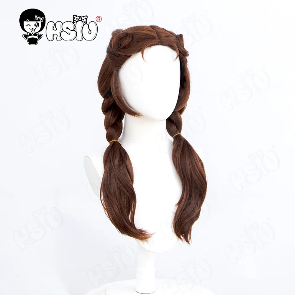 Identity V Little Girl Cosplay Wig HSIU Dark Brown Braids Long Hair Synthetic Wig+Wig cap Game Identity V Dorothy cosplay Wig