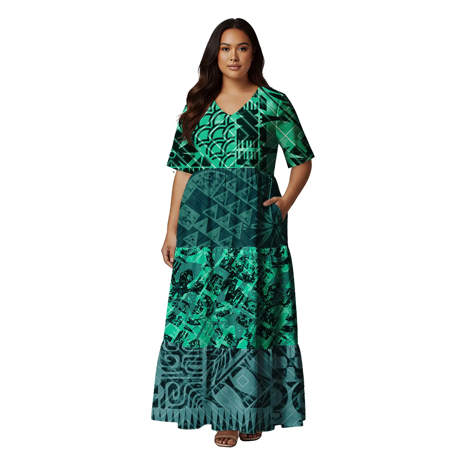 Abiti da ballo 2026 Tribal Fiji Tribal Aloha Dress Plus Size Tasche Samoa Polinesiano Business Festa di nozze Abito lungo da donna