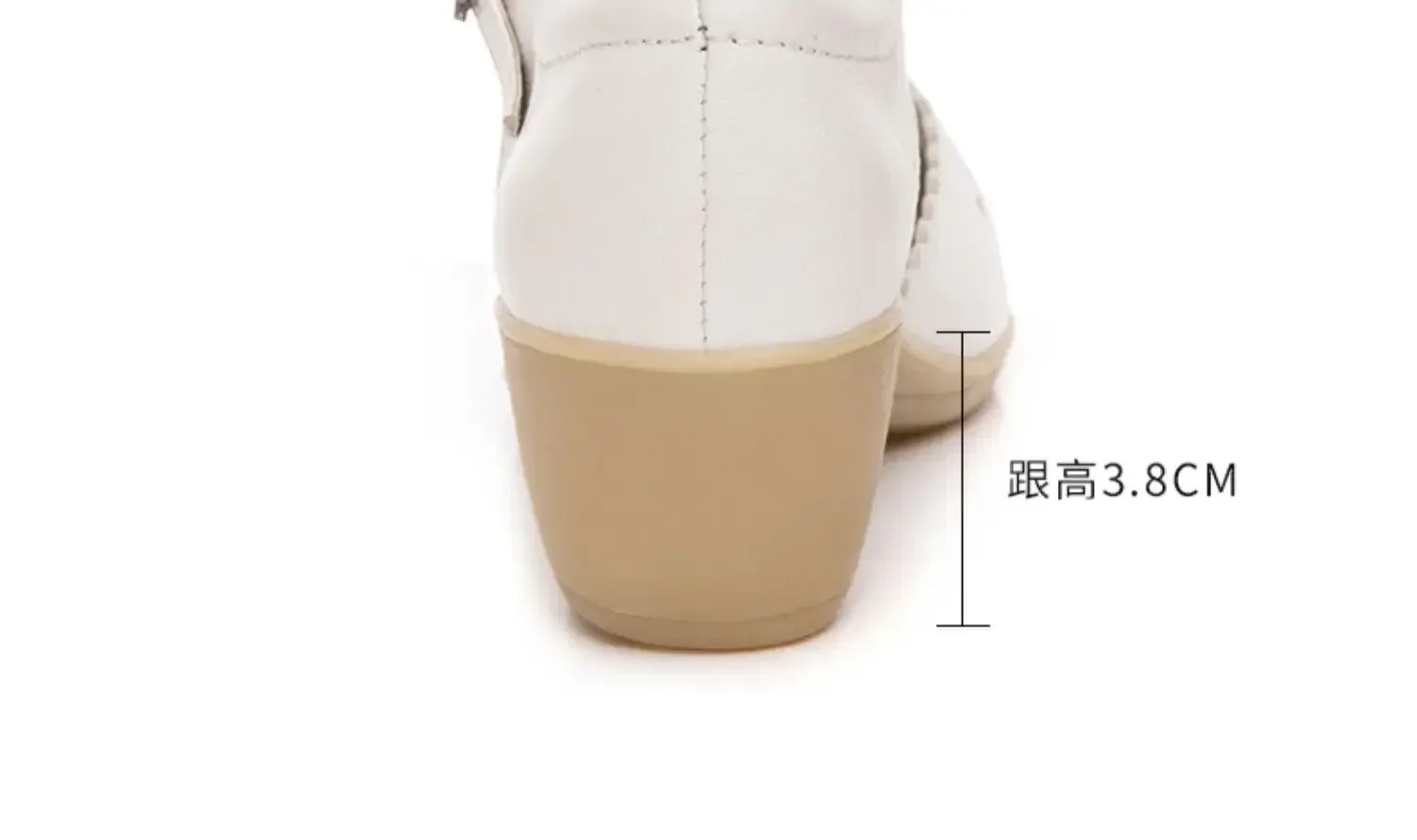 Nurse female soft sole summer breathable non-slip beef tendon wedge heel white hollow heel bag head sandals a pair