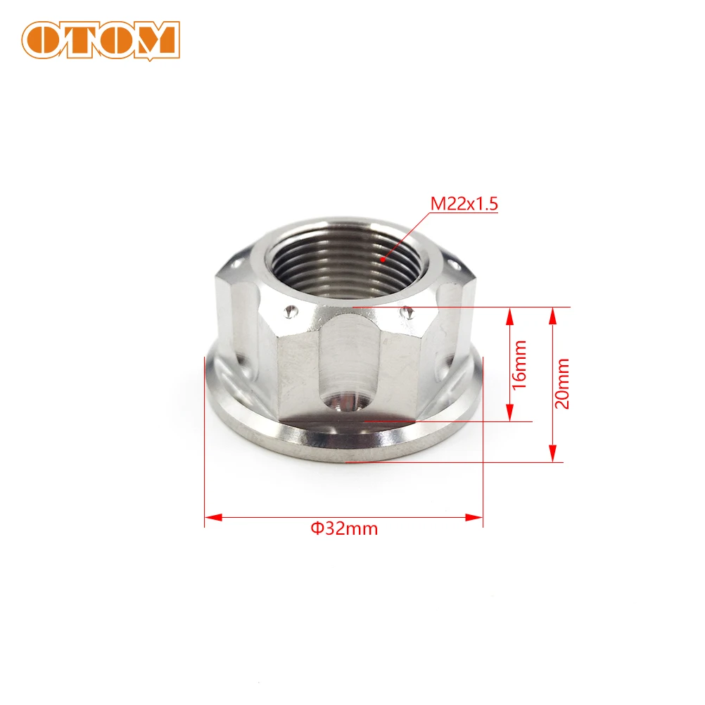 M22x1.5 Motorcycle Rear Wheel Axle Nut For KAWASAKI KX250F KX450F HONDA CRF250R CRF 250X 450L 450RWE Titanium Alloy Screw Bolts