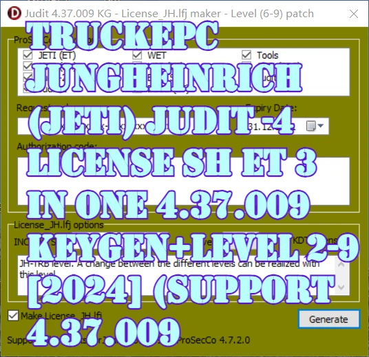 TruckEPC Jungheinrich (JETI) Judit -4 License SH ET 3 IN ONE 4.37.009 Keygen+Level 2-9 [2024] (Support 4.37.009 Projects)