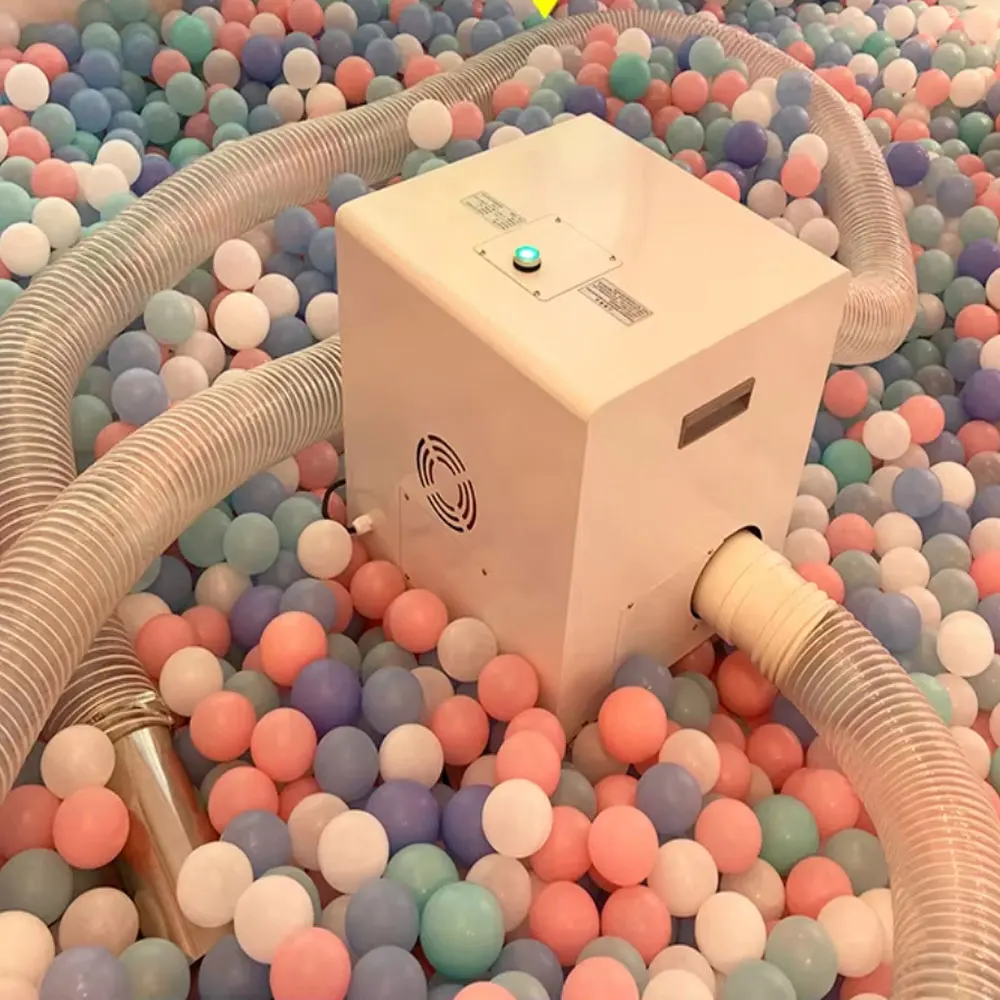 

Portable Ocean Ball Cleaning Machine Automatic Ball Pit Washer Disinfector for Indoor Playground Ball Pool for Kids Play Area