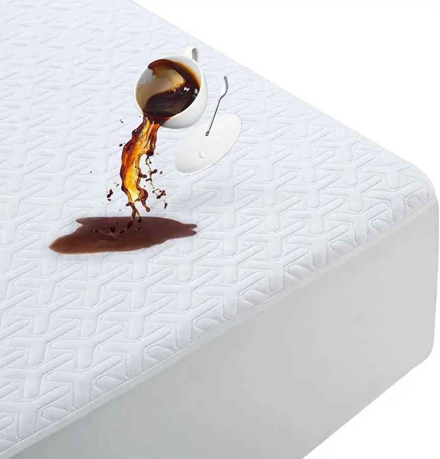 

Premium 100% Waterproof Mattress Protector,4D Air Cooling 300GSM Queen Size Mattress Pad Co er,Breathable All-Round 360° Bed Mat