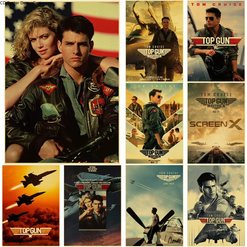 Movie Top Gun Maverick Retro Vintage Home Print Art Canvas Poster For Living Room Decoration Home Wall Decor Picture