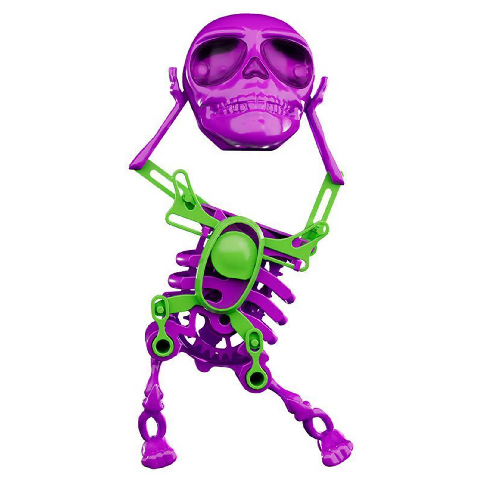 

3D Printing Dancing Skull Man Toy Luminous Shaking Head Sand Carving Gears Spring Up Toys for Kids Birthday Party Favors