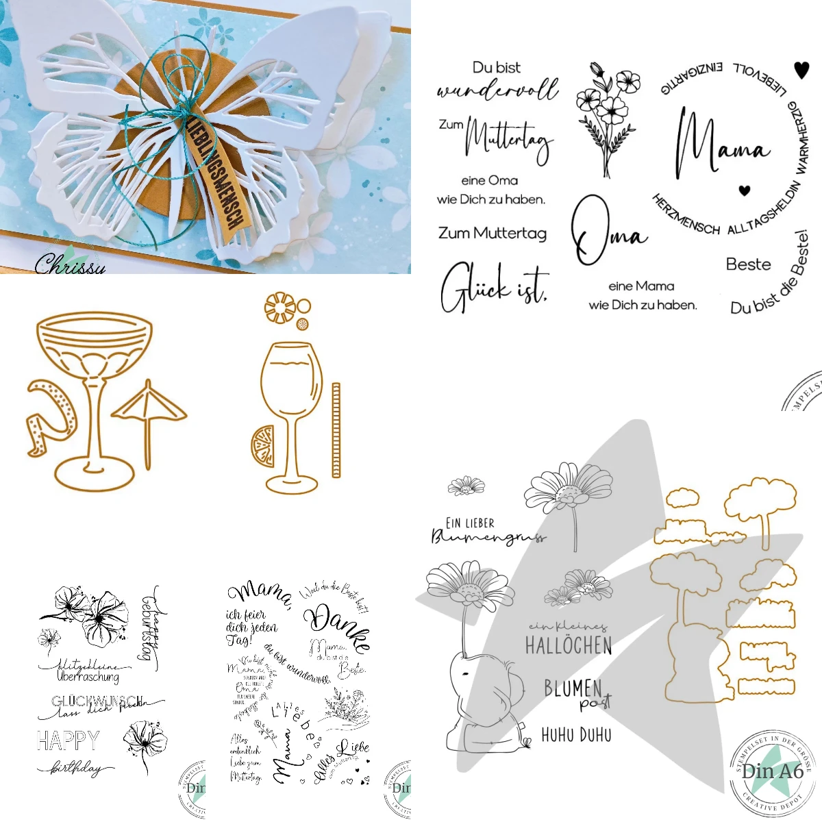 Weinglas-Stempel 2026 Neue Metall-Stanzformen für DIY Scrapbooking Bastelarbeiten Fotoalbum-Vorlage Handgemachte Dekoration