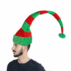 2024 New Christmas Long Hat Creative Elf Hat Party Red White Red Green Atmosphere Clown Hat Christmas Hat Decorative Hat