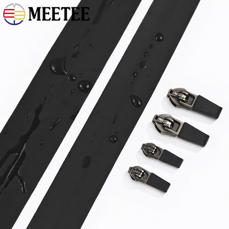 

2/5/8/10M Meetee 3# 5# Nylon Waterproof Zipper for Raincoat Reverse Zip Slider Invisible Zippers Repair Kit DIY Sewing Accessory