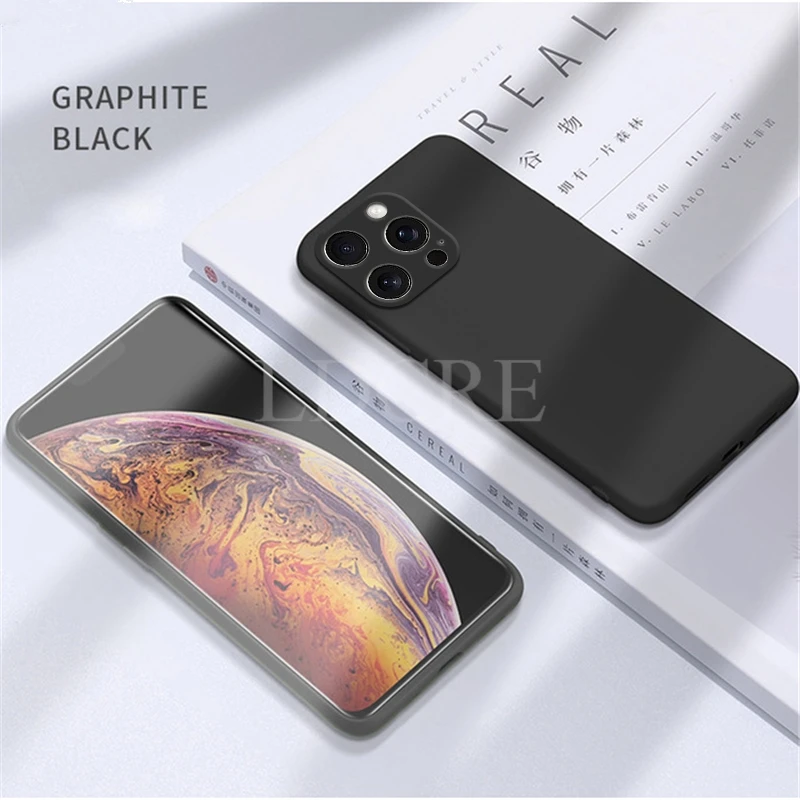 

For iPhone 16 Pro Max Case Liquid Silicone For iPhone 16 Pro Max Cover TPU Rubber Phone Protector Case For iPhone 16 Pro Cover