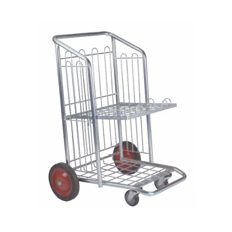 Warehouse Foldable Transport Trolley Supermarket Cargo Luggage Trolley Carts