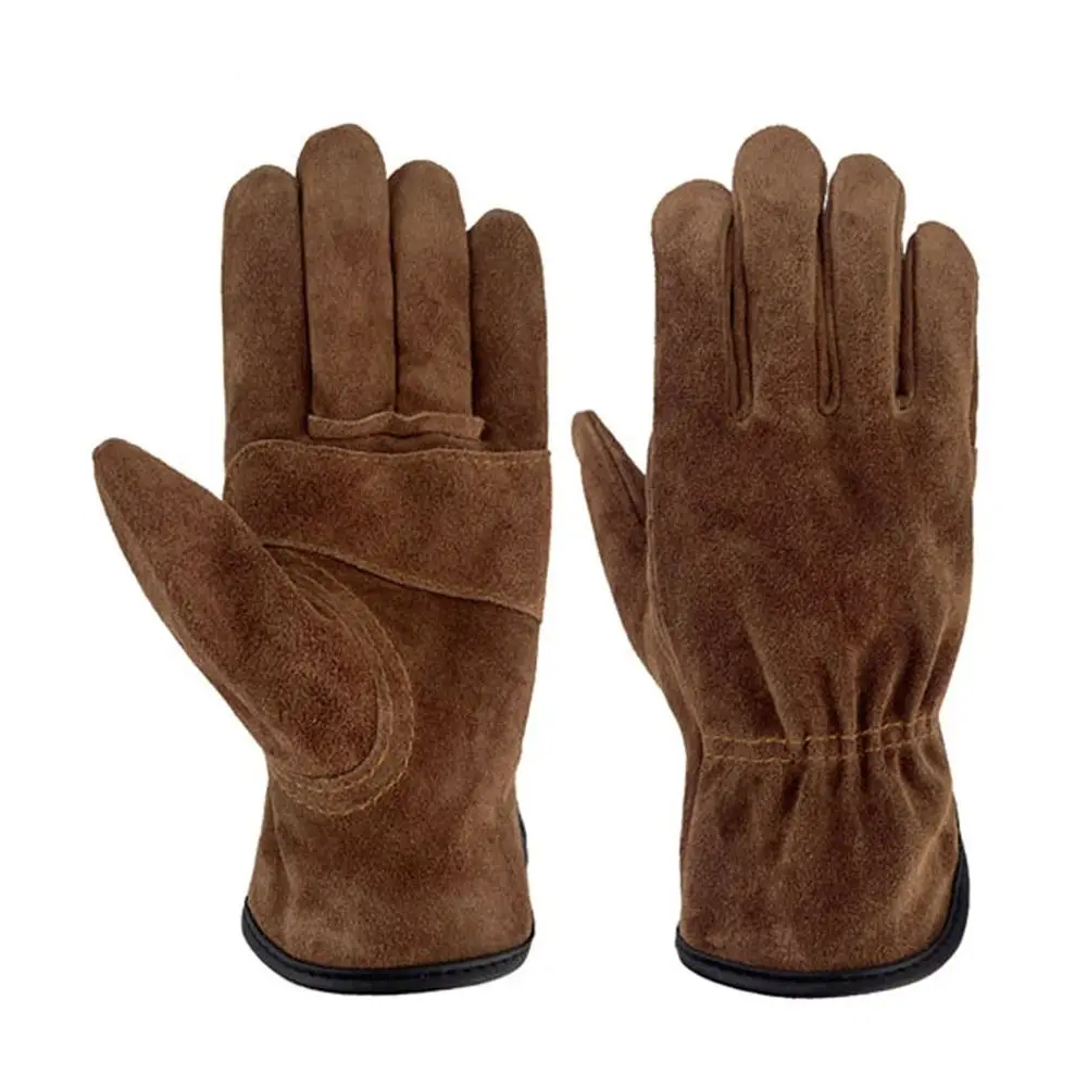 

Cowhide Work Protective Gloves Wear Resistant Security Protection Heat Insulation Gloves Anti-thorning Anti-cutting Gloves