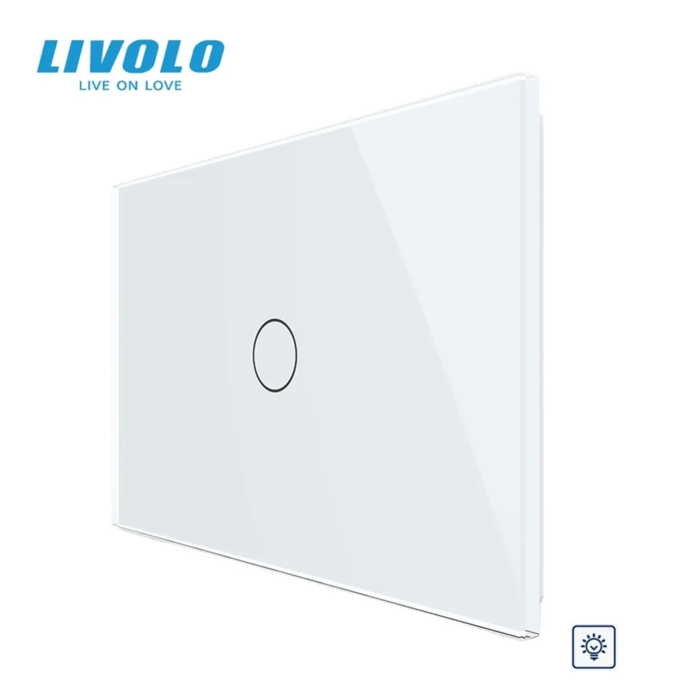 Livolo Smart Home Crystal Panel Wall Switch, Home Light Dimmer Switch 1 Gang 1 Way VL-C301D-82, US/AU standard, Free shipping