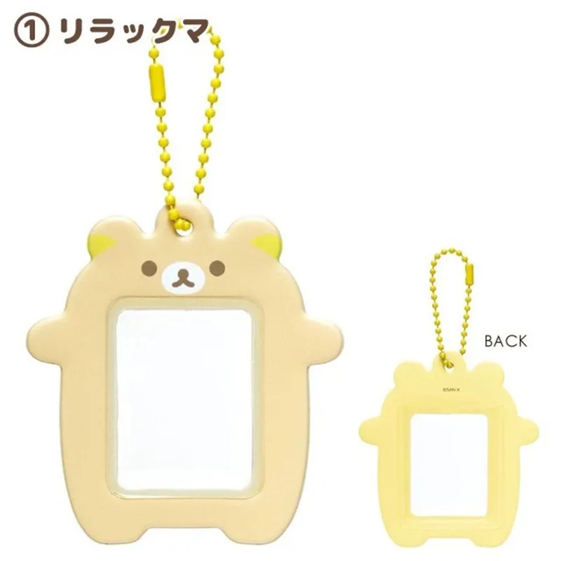 New Cute Rilakkuma Korilakkuma Bear Girls Children Small Card ID Holder Key Chain For Women