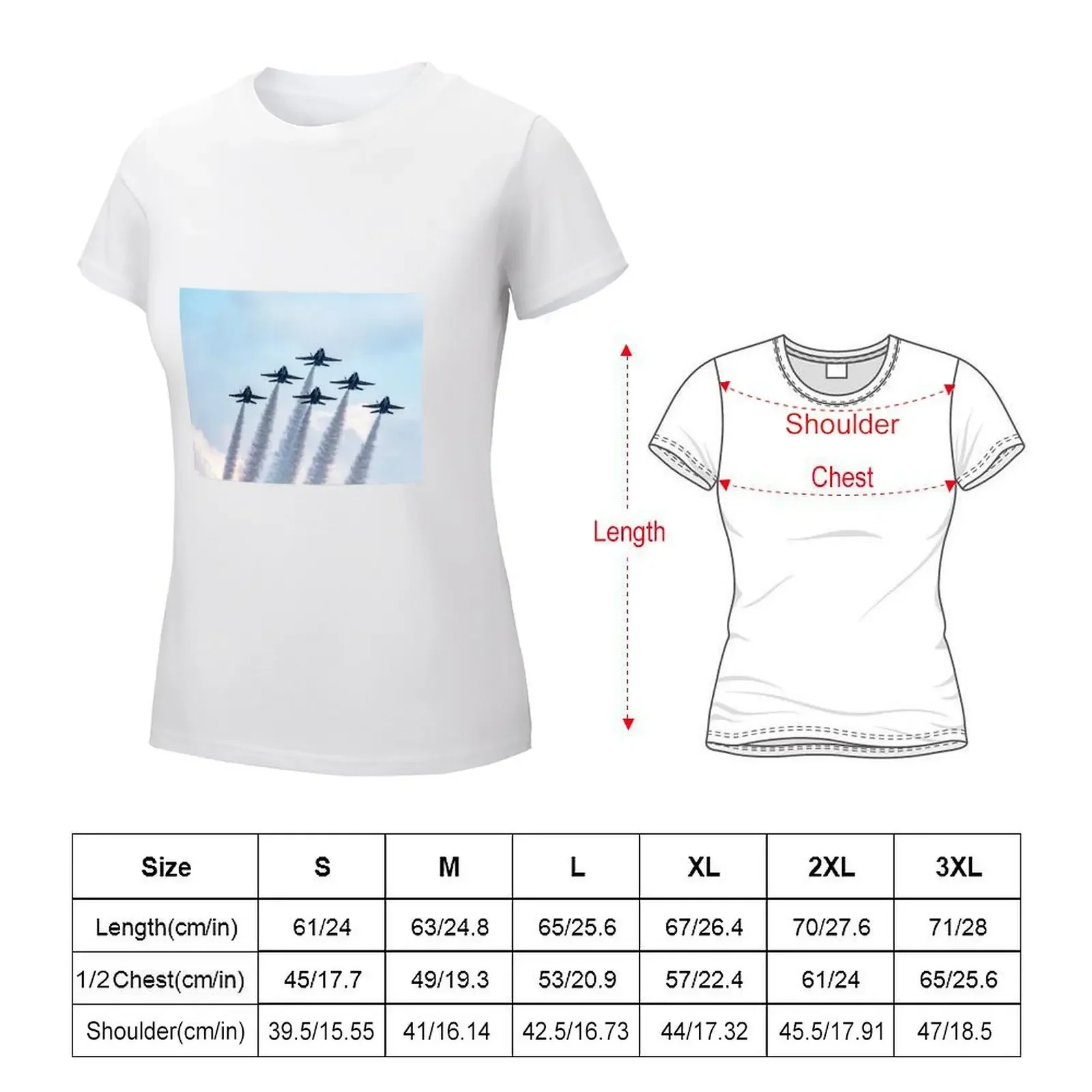 Blue Angels in Formation T-shirt korean fashion aesthetic clothes shirts graphic tees t-shirts for Women cotton