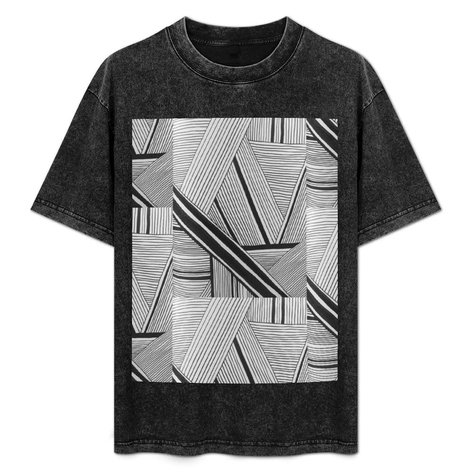 

Line Pattern T-Shirt shirts graphic heavyweights anime shirts men