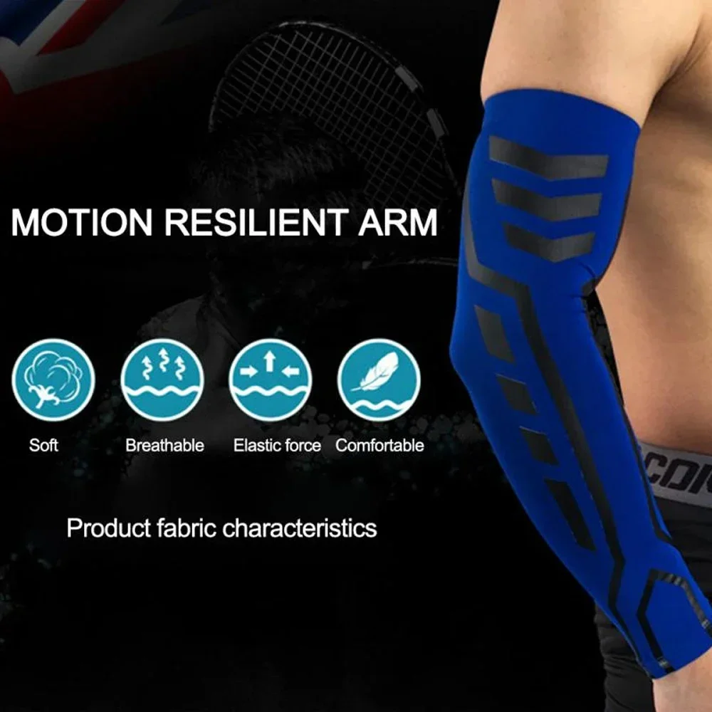 1Pcs Outdoor Compression Breathable Sleeves Men Women Arm Sleeve for Basketball Volleyball Baseball Cycling Running Tennis