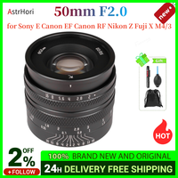 AstrHori 50mm F2.0 Large Aperture Full Frame Manual Prime Lens for Sony E for Canon EF for Canon RF Nikon Z Fuji X M4/3~