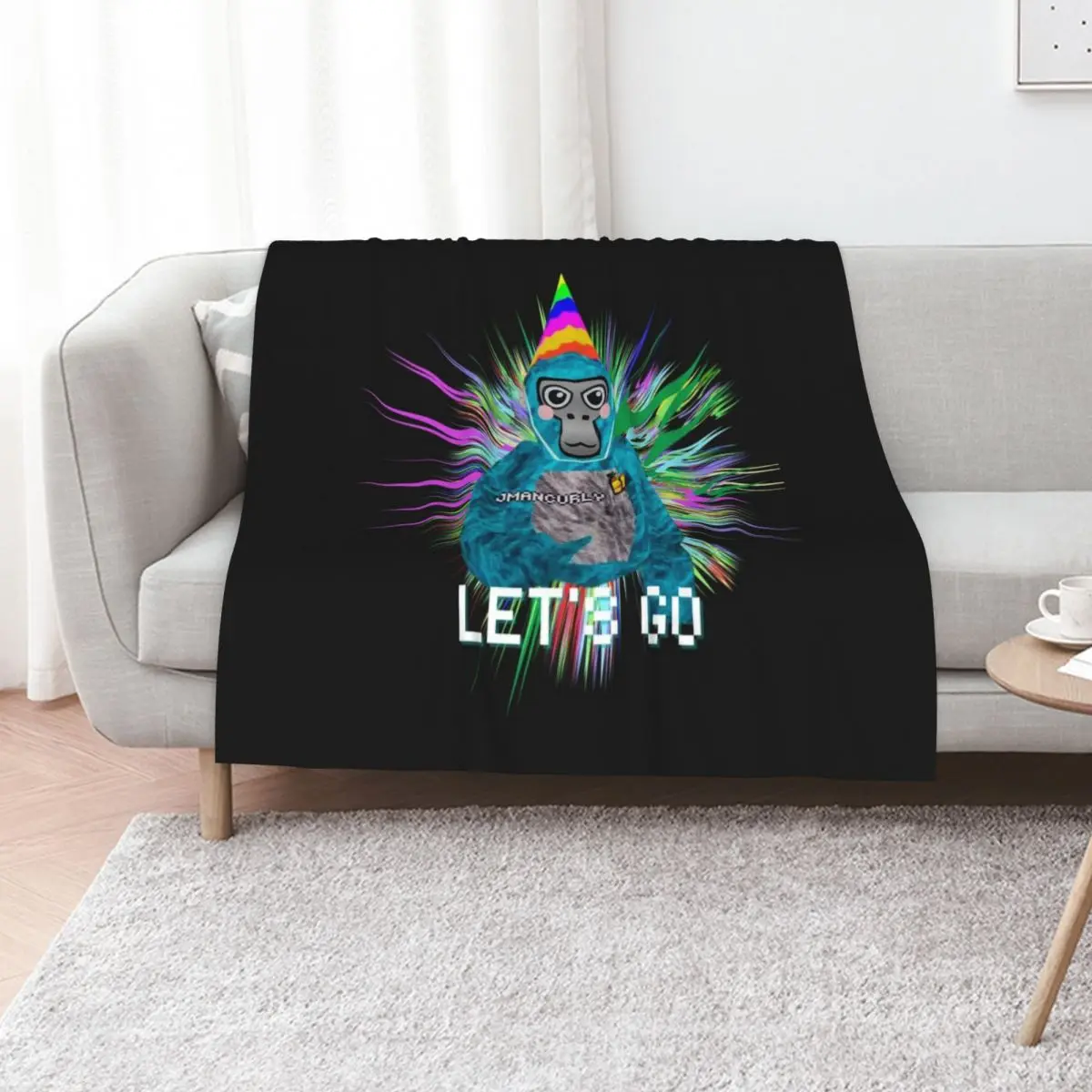 JMANCURLY Gorilla Tag VR Gamer Video Game Design Throw Blanket heavy to sleep Soft Multi-Purpose Thin funny gift Blankets