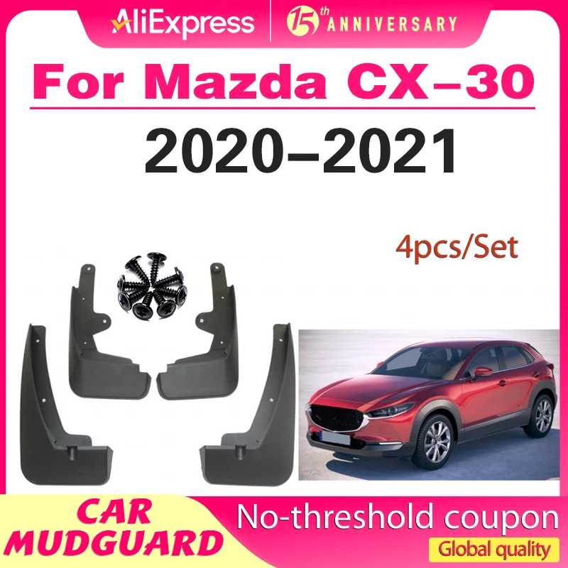 

4Pcs/Set Splash Guards For Mazda CX30 CX-30 2021 2020 Mud flaps Mudflaps Fender Mudguards Front Rear Car Accessories Parts Wheel