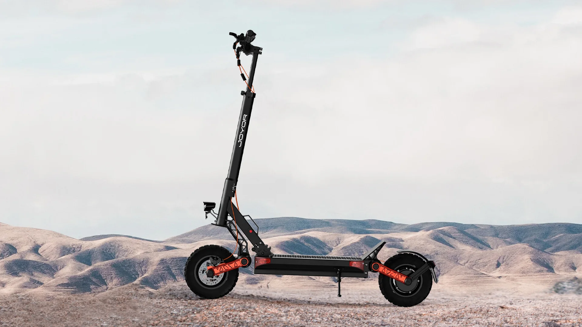 JOYOR S5-Z Elektroroller für Erwachsene, City E-Scooter, 10 Zoll Offroad-Luftreifen, faltbarer E-Scooter – Detail 4