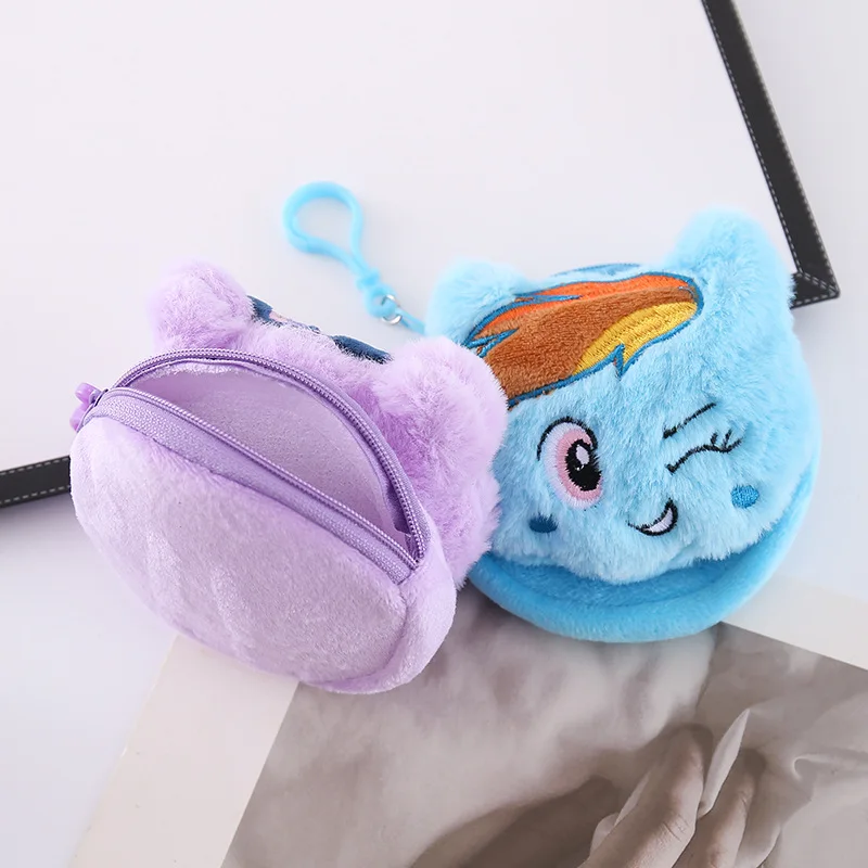 Nowa Kreskówkowa Urocza Kawaii Pluszowa Portmonetka My Little Pony Kreskówkowy Brelok Zawieszka Zapinana na Zamek Torba do Przechowywania Zabawka Prezent