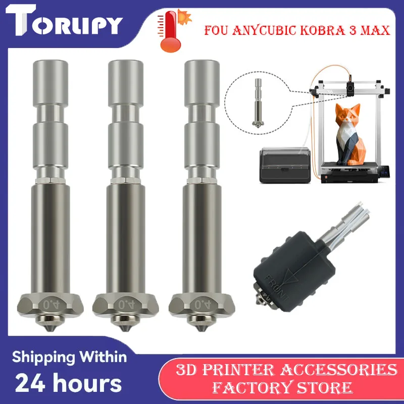 

Bimetallic Hotend Nozzles For Anycubic Kobra 3 Max Combo Kit Nozzle Hardened Steel 0.4/0.6/0.8mm High flowing 3D Printer Parts