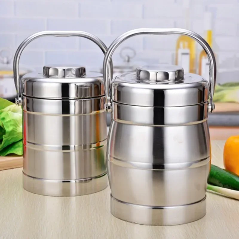 3 Layers Insulation Stainless Steel Lunch Box For Adults Kids Food Storage Container Thermal Bento Boxs Fine China Dinner Sets