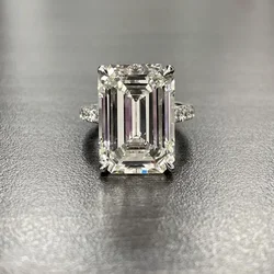 High Quality Original 925 Sterling Silver Diamond Wedding Engagement Cocktail Women Created Moissanite Rings Fine Jewelry gift