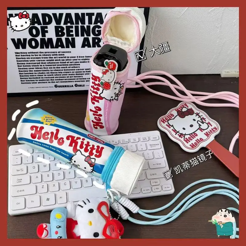 Hello Kitty Creative Toothpaste Shaped Pencil Case Zipper Storage Bag With Lanyard Fits DJI Pocket 3 For Kids Students