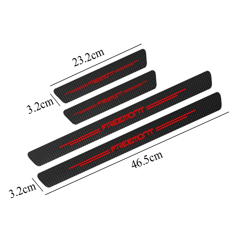 4Pcs Carbon Fiber Car Door Protection Sticker For Fiat Freemont Auto Accessories