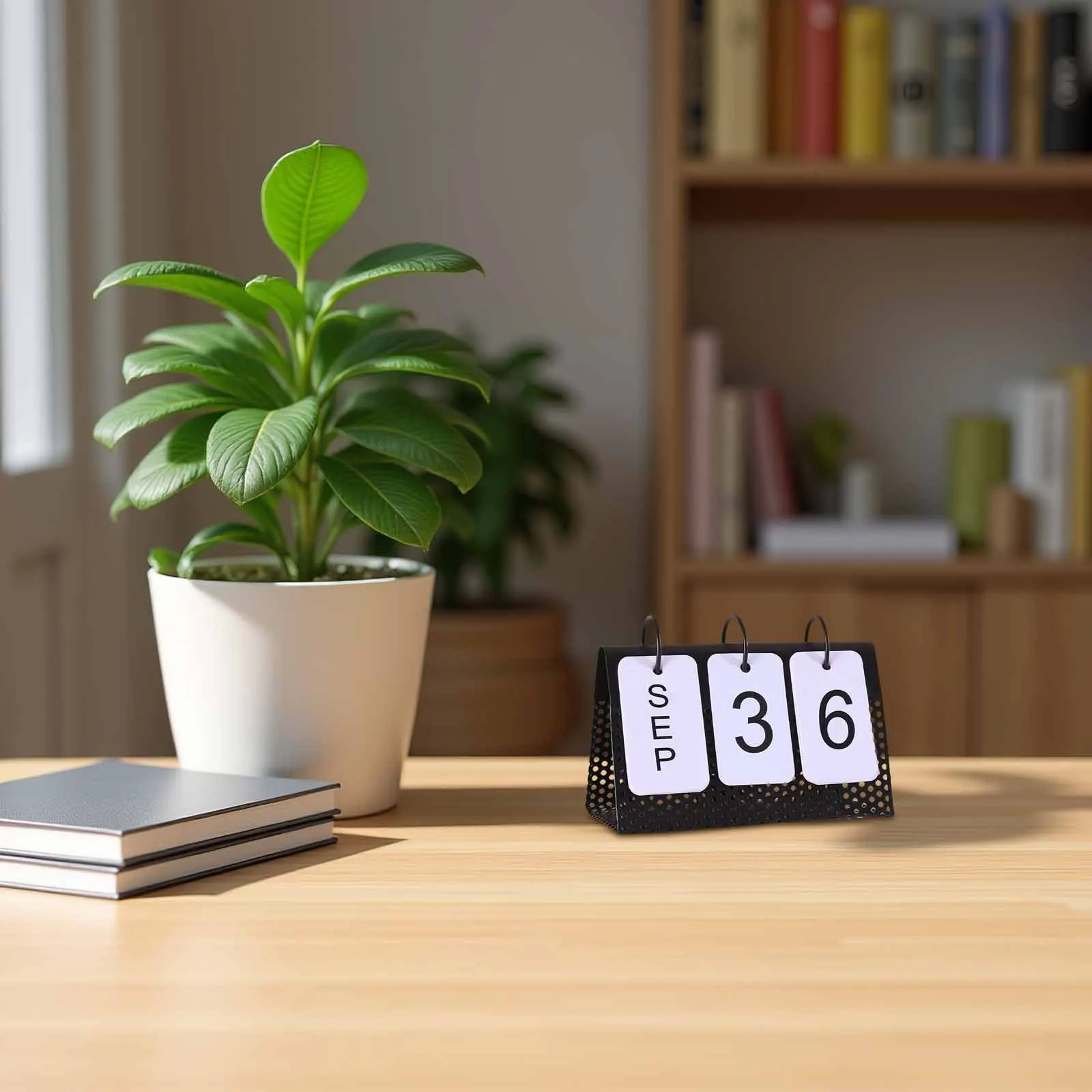 

1pc Iron Perpetual Desk Calendar Creative Metal Desktop Ornament For Home Office Decor Tabletop Vintage Calendar Craft