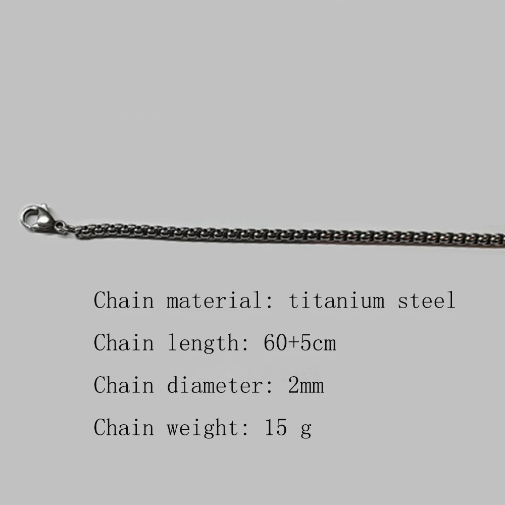 Pure Tin Wild Rhino Head Pendant Men's Domineering Retro Necklace Animal Personality With 60 Cm Titanium Steel Long Chain