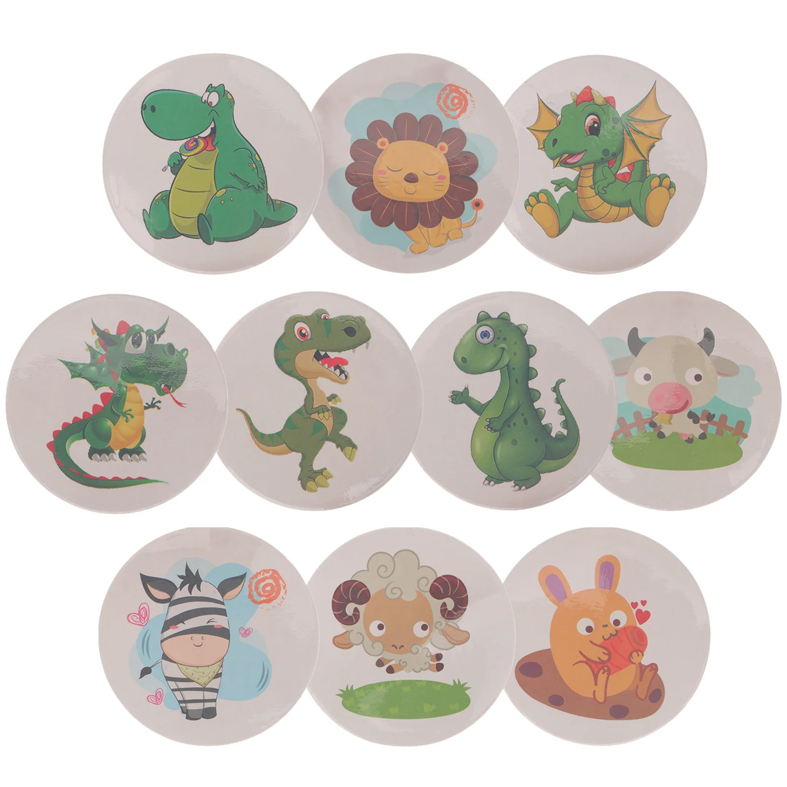 10 Sheets Potty Training Supply Kids Sticker Adorable Color Changing Pee Targets Toilet Seat Toddler Animal for Cute Children