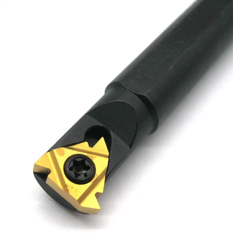 แท่งเจาะเกลียวสำหรับกลึง1/2นิ้วพร้อม10ชิ้น16IR AG60เกลียวภายในคาร์ไบด์หมุนแทรกและประแจ T15